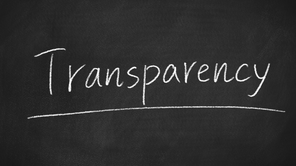 Il est écrit "transparency"